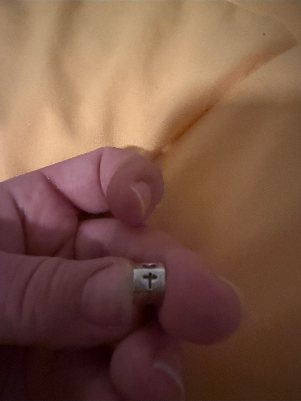 Silver Pandora Cross heart charm